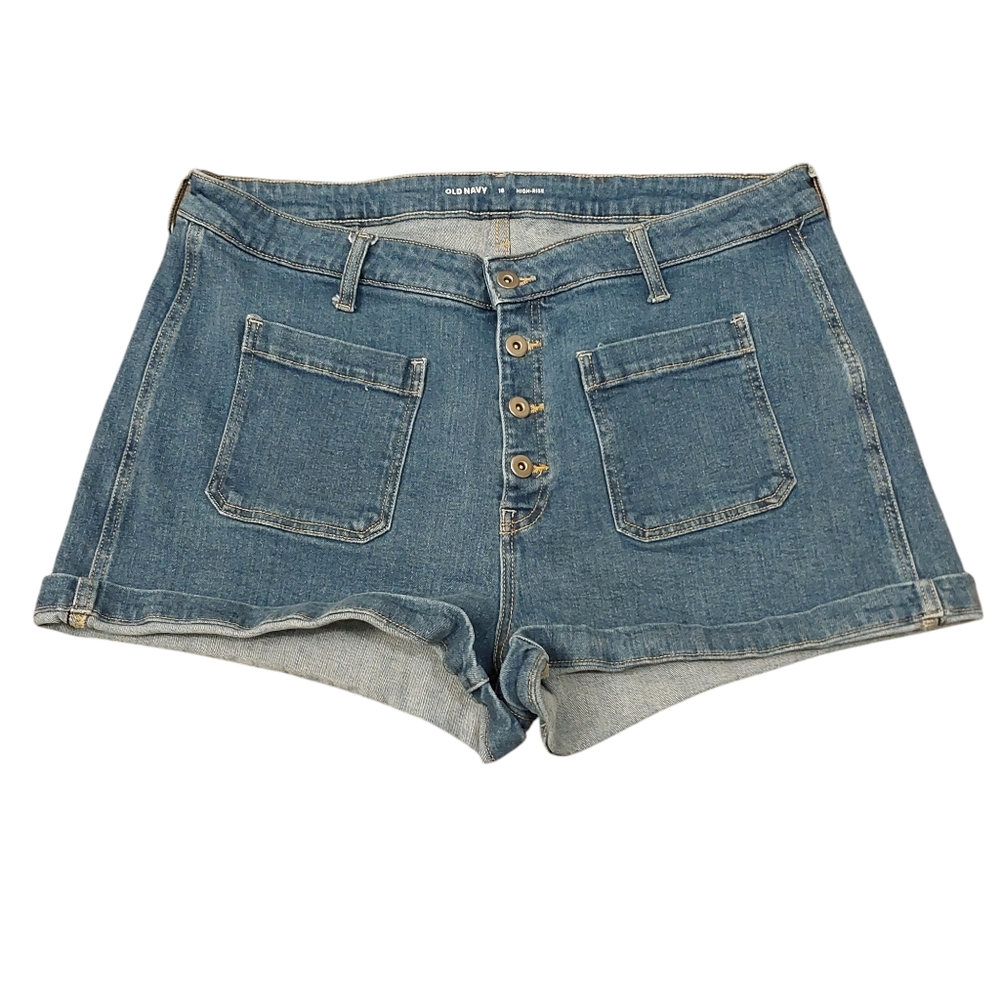 Old Navy High-Rise Women’s Jean Shorts | Size 18 | Blue 4-Pocket